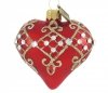 bombka serce z diamentami / Herz 5cm - Diamant-Caro / Heart 5cm - diamond caro